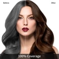 thumbnail image 2 of Champú de color KINGMING, marrón oscuro, 500 ml, cobertura para cabello gris, 2 of 6