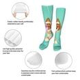 thumbnail image 5 of Lsque Bluey Print Women's Men's Novelty 20in Crew Socks Cotton Socks Knee High Socks for Walking,Running,Nurses,Pregnancy, 5 of 6