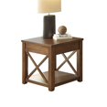 thumbnail image 1 of Steve Silver Table d'Appoint Carrée en Bois 24 Pouces en Chêne Moka Brun, 1 of 4