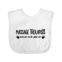 Inktastic Massage Therapists Hands Rub Boys or Girls Baby Bib