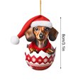 thumbnail image 3 of Xecvkr Border Collie Dog Car Pendant Christmas Tree Ornament Cute Acrylic Hanging Decoration Home Office Gift 8cm 1pc, 3 of 6