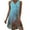 Blue, variant on IROINNID Shift Dress For Women Loose Printing Gradients leisure Time On Vacation Sleeveless Dress V-Neck Knee-Length Dress