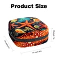 thumbnail image 2 of Starfish Period Pouch Sanitary Napkin Organizer Travel Storage Bag - Small Leather Pouch Included, 2 of 6