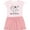 Pink With Stripes, variant on Inktastic Let It Snow Cute Snowman in Hat and Scarf Girls Toddler Dress