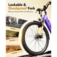 thumbnail image 5 of Cityone Plus Step-Thru Electric Bike for Adults, 26" Urban EBike with 500W Motor, Max 28MPH, 48V 15Ah Battery 500W, Electric Bicycle with 7-Speed, Purple, 5 of 8