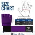 thumbnail image 6 of WYOX Gel Boxing Hand Wraps Boxing Glove  Men & Women –Padded Quick Wraps with 80cm Wrist Straps for Muay Thai, MMA, Kickboxing, & Martial Arts – Breathable Fingerless Workout Gloves, Inner Gloves, 6 of 9