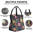thumbnail image 3 of Boho Bohemia Flower Drawstring Lunch Bag Women - Drawstring Lunch Bag Insulated for Work Office - Stain-Resistant Large Lunchbags for Women with Multi-Pockets, 3 of 6