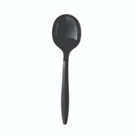 Mediumweight Polypropylene Cutlery for Soup Spoon, Black - 1000 Carton