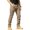 #03 Earthy Yellow, variant on 10 Multi-Pocket Water Resistant Tactical Hiking Pants for Men Elastic Waist Rip Resistant Stretch Combat Work Cargo Trousers (Belt Not Included),S,Black