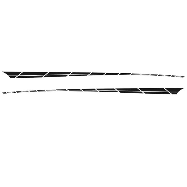 2pcs Vinyl Sticker Wear-resistant Decoration Waterproof Both Side Graphics Vinyl Long Stripe For Car