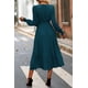 thumbnail image 2 of Vestido PRETTYGARDEN Cruzado con Escote en V y Volantes Maxi Azul Lago M, 2 of 7