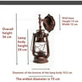 thumbnail image 6 of Fetcoi Retro Lantern Wall Lamp Sconce Light Holder Fixture Porch Light Lamp Antique Wall Lighting Outdoor Indoor Plastic Lamp Shade E27(Red-brown), 6 of 8