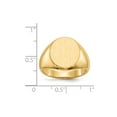 thumbnail image 5 of Real 14kt Yellow Gold 15.0x13.5mm Open Back Men's Signet Ring Size: 10; for Adults and Teens; for Women and Men, 5 of 5