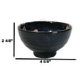 thumbnail image 2 of Pack Of 5 Blue Japanese Hasui Sakura Cherry Blossom Ceramic Large Rice Bowls, 2 of 9