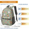 thumbnail image 3 of Pomeranian and Flowers 17" Waterproof Oxford School Backpacks for Teens, S-Shape Padded Straps, for School, Travel, Hiking, Camping, 3 of 5