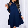 thumbnail image 2 of LAICAIW Robes Élégantes pour Femmes Robe Ligne A à Pois Cocktail Tulle Nœud Polaire Patchwork Mini Bal Fête, 2 of 5