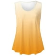 thumbnail image 5 of WREESH Womens Tank Tops Fashion Solid Round-Neck Loose Sleeveless T-Shirt Pullover Tops Yellow, 5 of 5