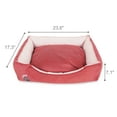 thumbnail image 6 of SUSSEXHOME Pets 23.5 x 17.3 x 7 Inches Washable Dog Bed for Medium Dogs - Durable Waterproof Sofa Dog Bed with Sides - (BURGUNDY), 6 of 7
