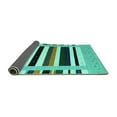 thumbnail image 2 of Ahgly Company Indoor Round Abstract Turquoise Blue Contemporary Area Rugs, 8' Round, 2 of 4
