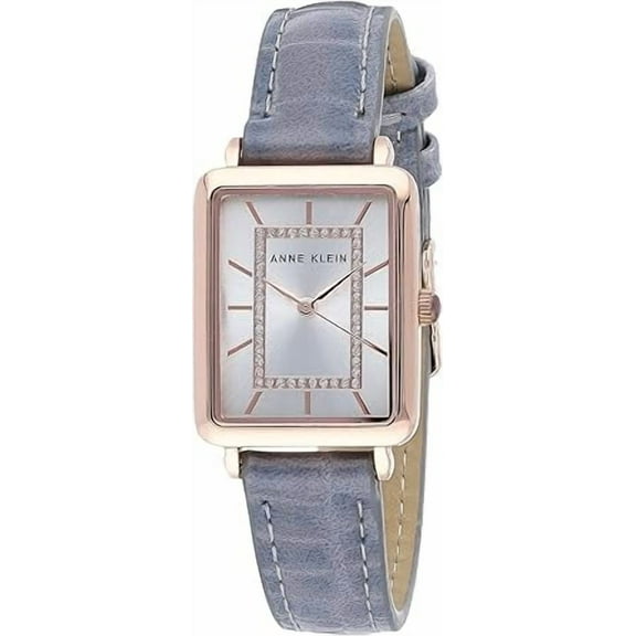 Anne Klein Glitter Accented Croco-Grain Strap Ladies Watch