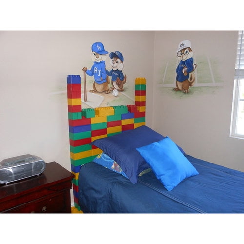96pc Jumbo Blocks Boys Headboard