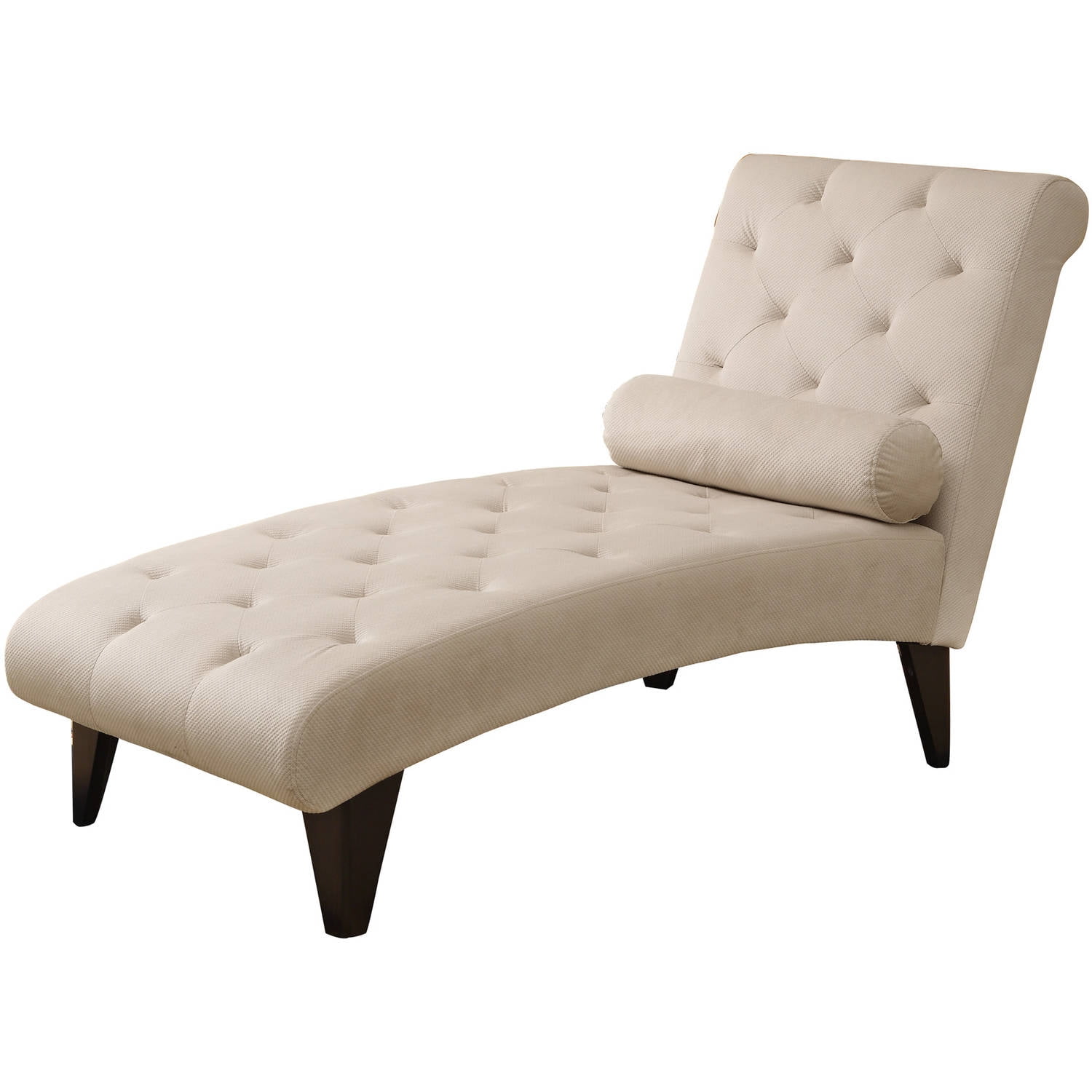 Chaise Lounger, Taupe Velvet Fabric by Monarch Specialties Inc