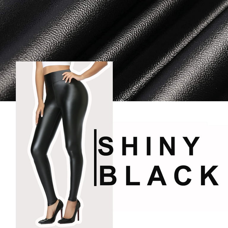 Womens Leather Leggings XS-5XL Stretch Plus Size PU Leather Skinny