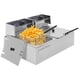 thumbnail image 1 of SELECTHSOP Freidora Electrica Doble de Aceite Cilindro Sencillo Acero Inoxidable Temperatura Ajustable Freidoras Industriales Electronica para Papas a la Francesa Pollo Frito Negocios (Doble), 1 of 7