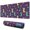 Purple Cartoon Dinosaurs, variant on Long Mouse Pads for Desk,Purple Cartoon Dinosaurs Planets Stars Desk Mats on Top Of Desks, Desk Mouse Pad Extra Large with 3mm Non-Slip Base and Stitched Edge for Gaming,Work,Home 31.5"x11.8"