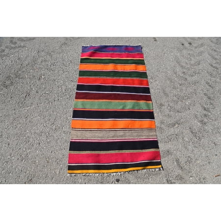 Colorful Rugs, 2.4x4.6 ft Small Rugs, Anatolian Rug, Kilim, Turkish Rugs