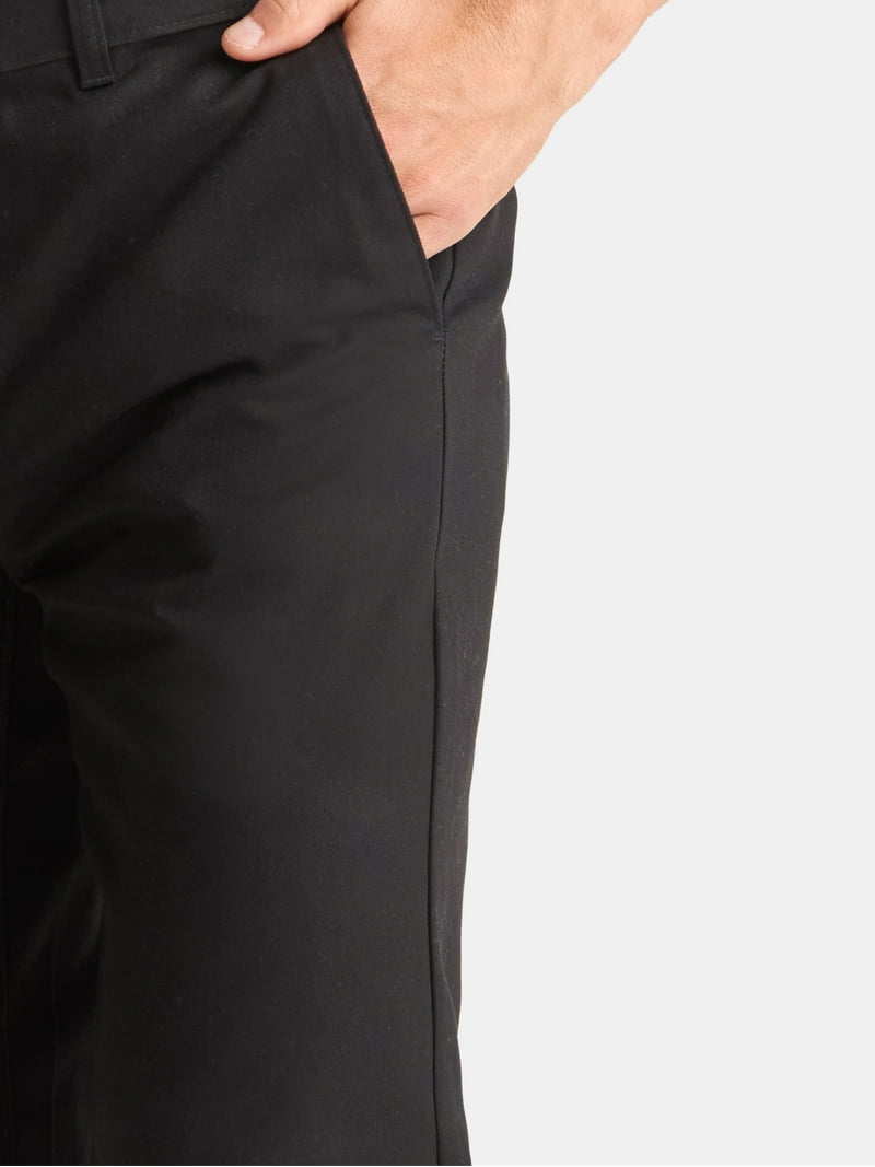 George Men's Flat Front Casual Pants, Straight Leg, Mid-Rise, 60