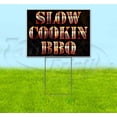 thumbnail image 1 of Slow Cookin Bbq (18" x 24") Yard Sign, Includes Metal Step Stake, 1 of 6