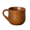 thumbnail image 1 of Japanese Style Natural Wooden Drinking Cup for Hot and Cold Beverages Unique Mug, 1 of 5