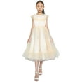 thumbnail image 4 of Flower Girls Dress Champagne Vintage Wedding Party Bridesmaid 6 Years, 4 of 8