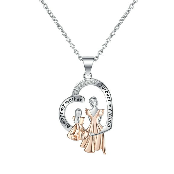 Mother Daughter Necklace Always My Mother Forever My Friend Pendant Necklaces for Mom