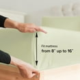 thumbnail image 4 of CGK Linens 4-Piece Ultra Soft & Comfy Hotel Luxury Sheet Set - Queen Size Cooling Bed Sheet Fits 8"-16" Mattresses, Light Sage Green, 4 of 7