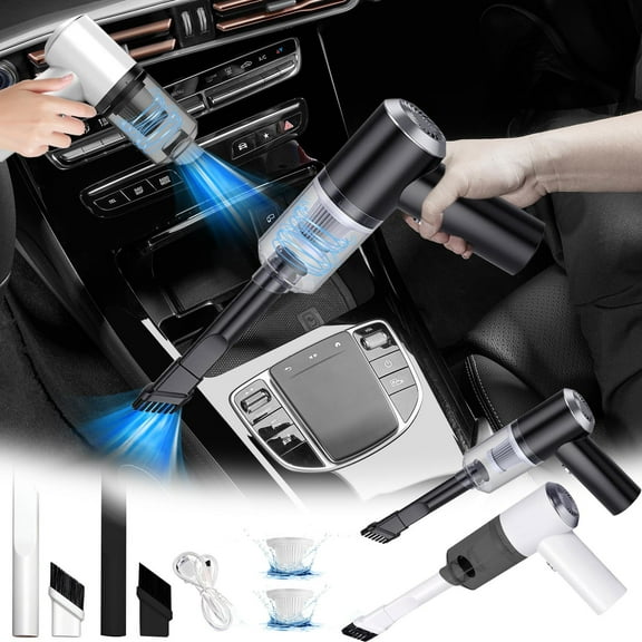 Handheld Car Vacuum Cleaner | Portable Cordless Mini Vacuum Cleaner for Vehicle Interior | 6000Pa High Suction Power | USB Rechargeable | Washable Filter | Includes Brush & Long Nozzle | 332.5g