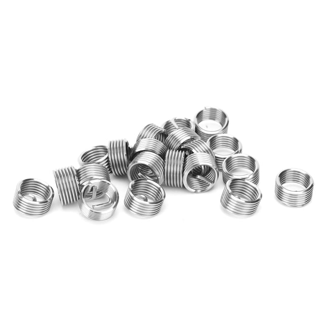 Insertos Roscados para metal, Herramiente de reparación de Roscas kits de reparación de Roscas 20 piezas manga de reparación de roscas tornillo de buje inserto de rosca de