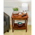 thumbnail image 7 of Casual Contemporary Living 2-Tier Solid Acacia End Table with Drawer - Mahogany, 7 of 7