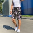 thumbnail image 4 of Salouo Snake And Floral1 Pattern Men's Sleep Pajama Shorts,Pajama Bottoms Elastic Waistband Sleep Pajama Short PJ Shorts for Men -4X-Large, 4 of 6
