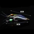thumbnail image 5 of Juego de 7 señuelos para camarones luminosos y suaves, 7 colores, cebo para camarones, señuelos para camarones, cebo de pesca con ganchos, cuentas, aparejos de pesca para agua dulce, agua salada, lubina, trucha, bagre, salmón ER, 5 of 5