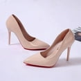 thumbnail image 1 of Talon Haut Bout Pointu Stiletto Bas Rouge Chaussures de Mode pour Femmes Talons Hauts Peu Profonds Bas Rouge Talons Hauts Chaussures Lolita FGS, 1 of 4