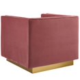 thumbnail image 6 of Tufted Armchair and Sofa Set, Velvet, Pink, Modern Contemporary Urban Design, Living Lounge Room Hotel Lobby Hospitality, 6 of 6