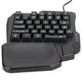 thumbnail image 3 of One Handed Gaming Keyboard, RGB Backlit 35 Keys Portable Mini Gaming Keypad Waterproof Wide Palm Rest Wired USB Single Handed Keyboard For Computer Mobile Games, 3 of 8