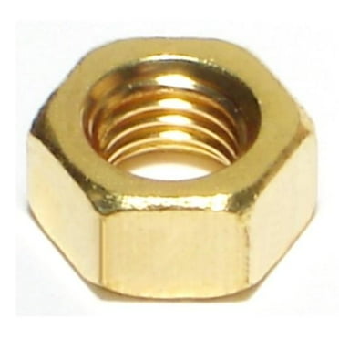 5/16"-24 Brass Fine Thread Finished Hex Nuts HNB-070 (10 pcs.)