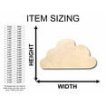 thumbnail image 2 of Unfinished Wood Storm Cloud Silhouette - Craft- up to 46" DIY 6" / 1/2", 2 of 3
