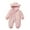 Pink, variant on Loopsun Toddler Jumpsuits, Newborn Long Sleeve Thick Double Fleece Warm Outdoor Bodysuit Long Romper Black, 9-12 Months