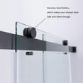 thumbnail image 6 of Vinnova Design Spezia 56" W x 76" H Double Sliding Frameless Shower Door in Matte Black, 6 of 14