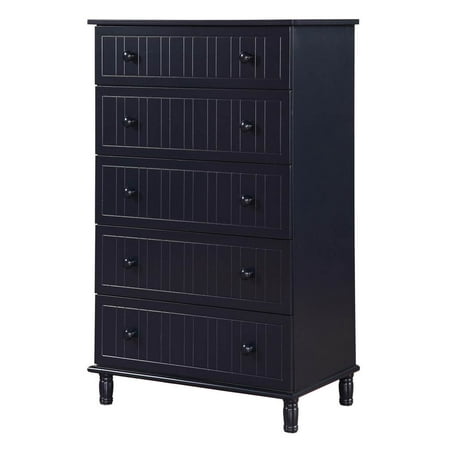 5 Drawers Chest in Navy Blue Finish - Walmart.com