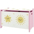 thumbnail image 7 of Sesslife Kids Toy Box for Boys Girls, Wood Kids Storage Organizer with Safety Hinged-Lid and Storage Bench, Cute Toy Chest for Living Room, Toddler Room, Bedroom, Aged 3+, Pink, 7 of 7
